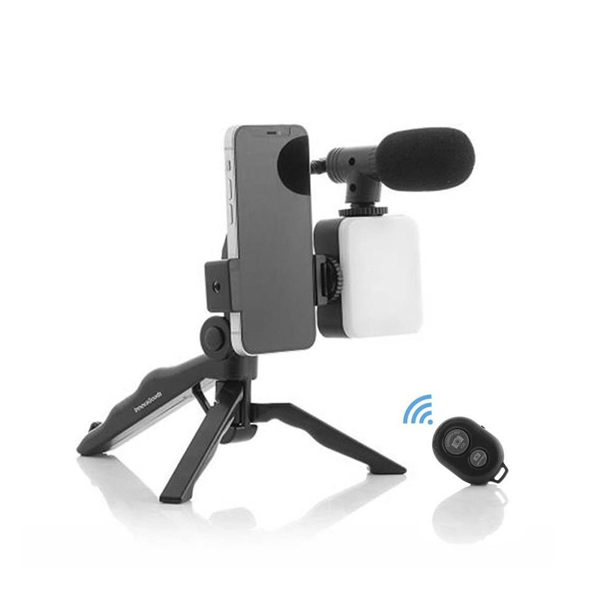 SEISA - Kit de Grabación con Mini Tripode Micrófono Control