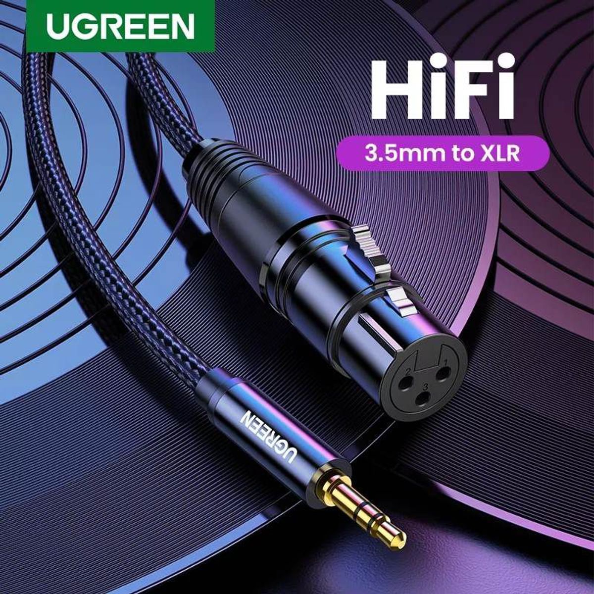 UGREEN - Cable Microfono XLR a Jack 35mm 1metro UGREEN