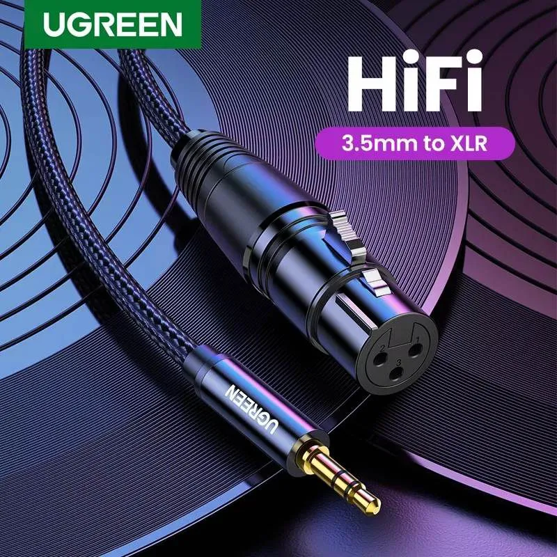 UGREEN - Cable Microfono XLR a Jack 35mm 1metro UGREEN