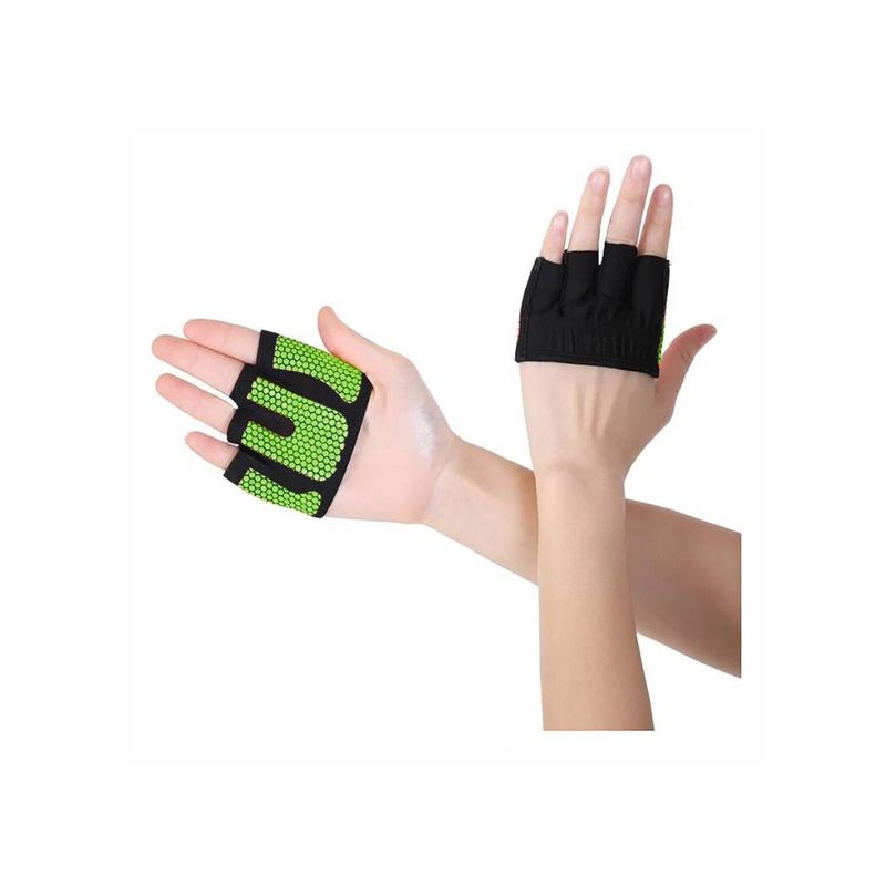 GENERICO - Guantes Mitones de Pesas GYM Verde XL 8001