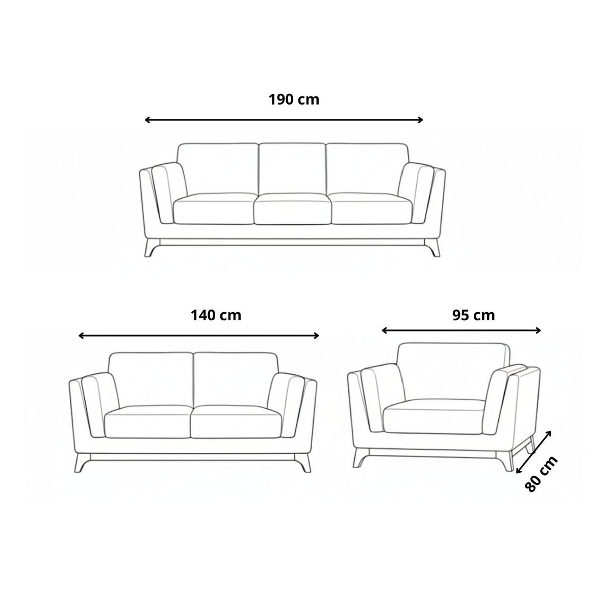 GENERICO - Juegos de Sala Cagliari 321 con Base de Zócalo Color Cobalto