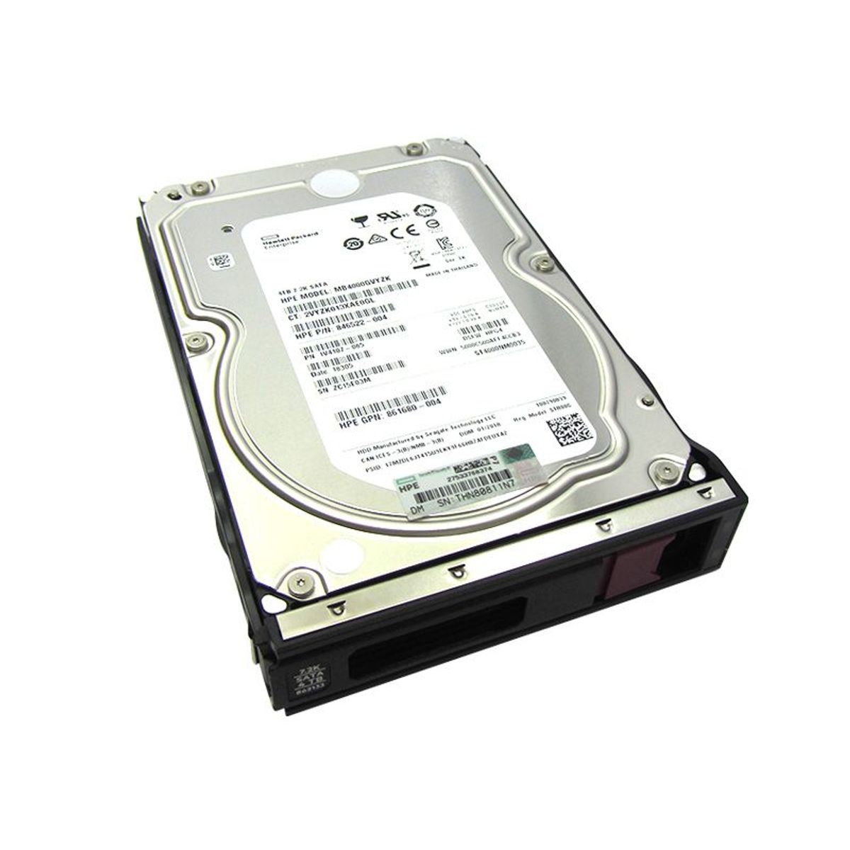 HP - Disco duro HPE 861683-B21, 4TB, SATA 6.0 Gb/s, 7200 RPM