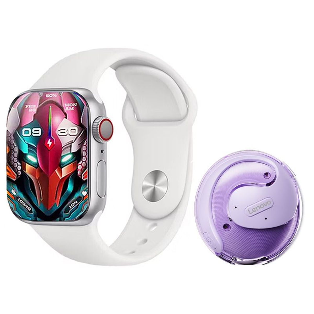 LENOVO - Audífonos Lenovo X15 PRO-Morado y Toumi S9 Pro-W Reloj inteligente