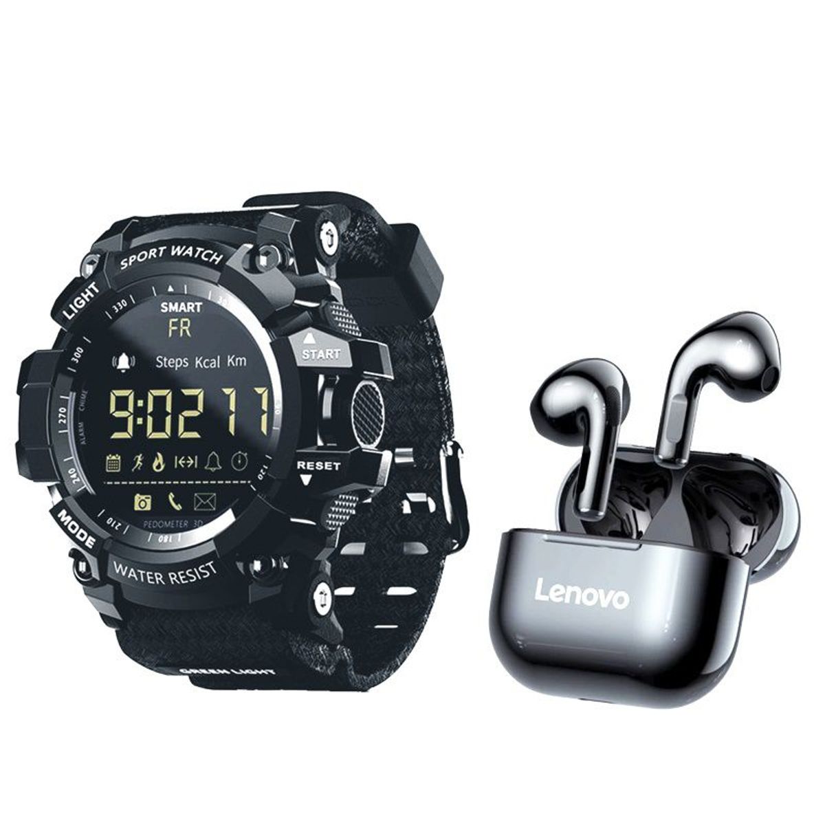 LENOVO - Audífonos Lenovo LP40 Tws y Toumi Watch GT-Z -Negro