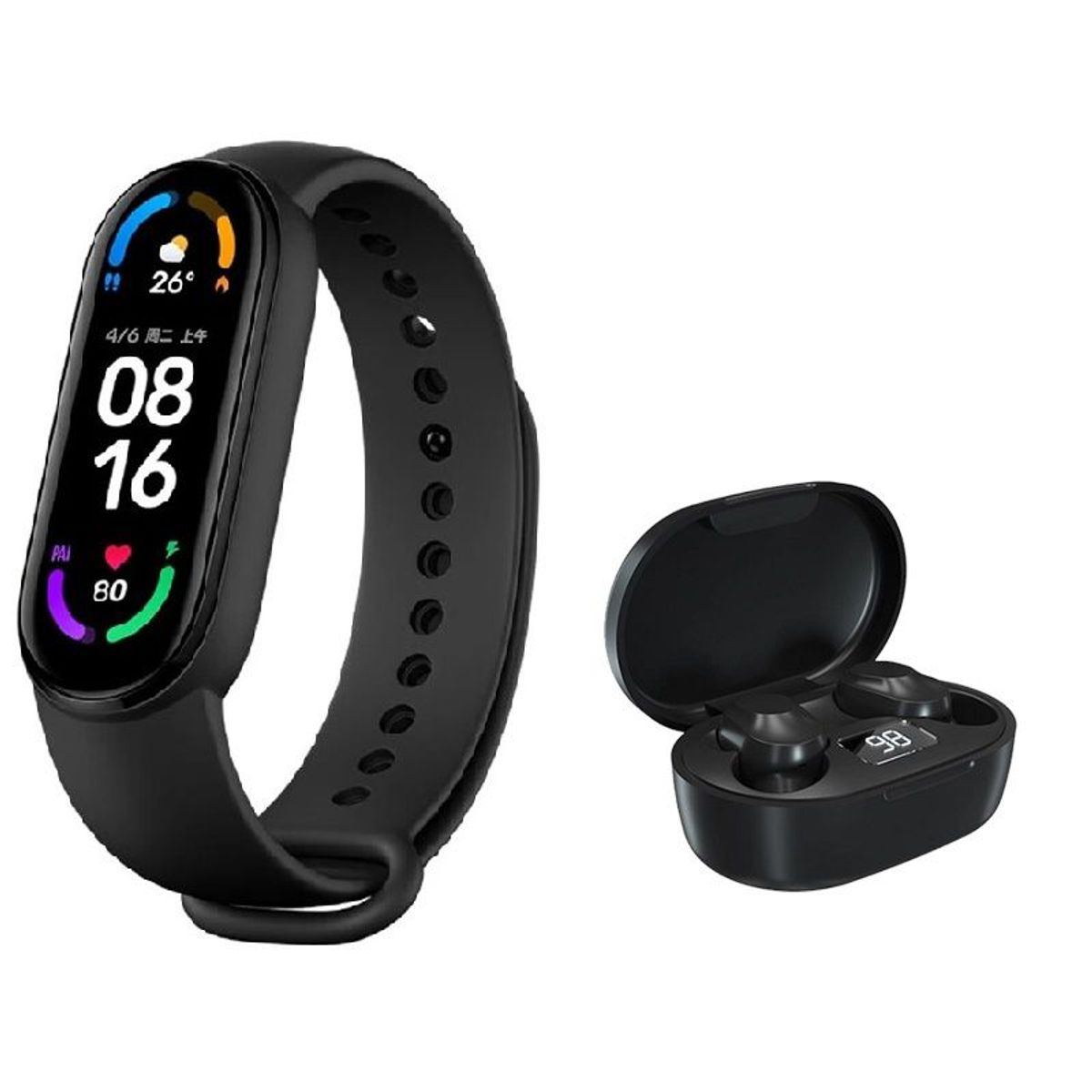 LENOVO - Lenovo XT91 Auriculares TWS y Toumi Band 6 PRO Pulsera - Negro