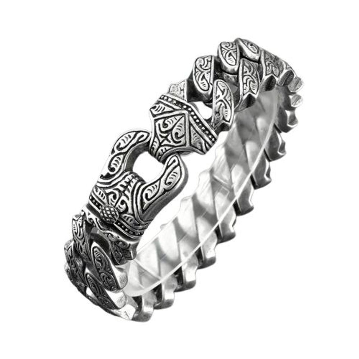 AFRODITA - Pulsera Brazalete Labrado Estilo Nórdico Para Hombre