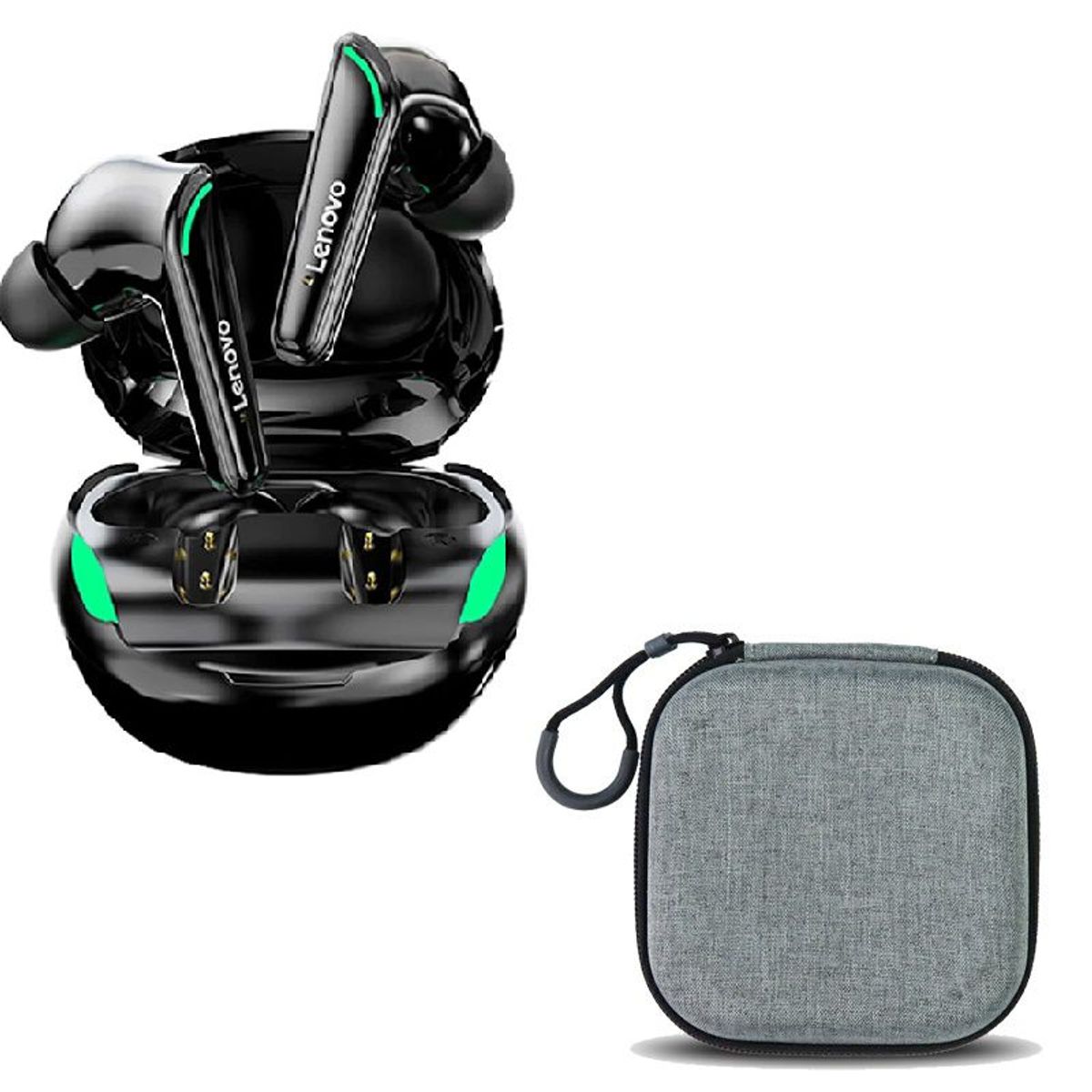 LENOVO - Lenovo XT92 Auriculares TWS Gaming y Toumi Bolsa de almacenamiento-Negro