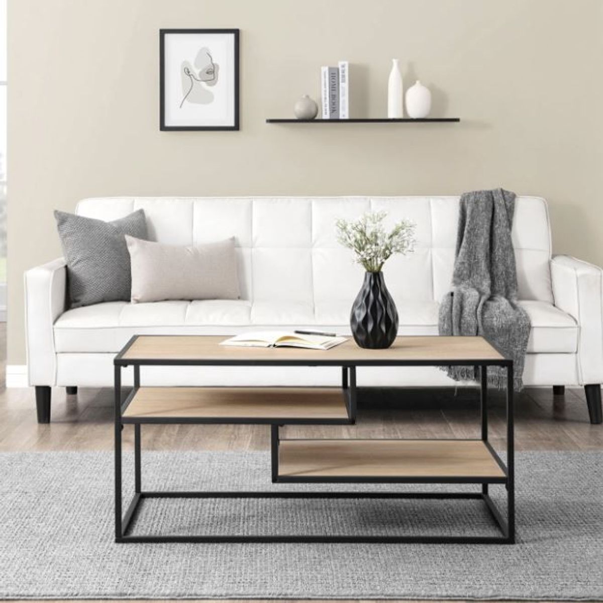 VENTITAS HOME - Mesa de Centro Industrial Corinne Ventitas Home Nácar