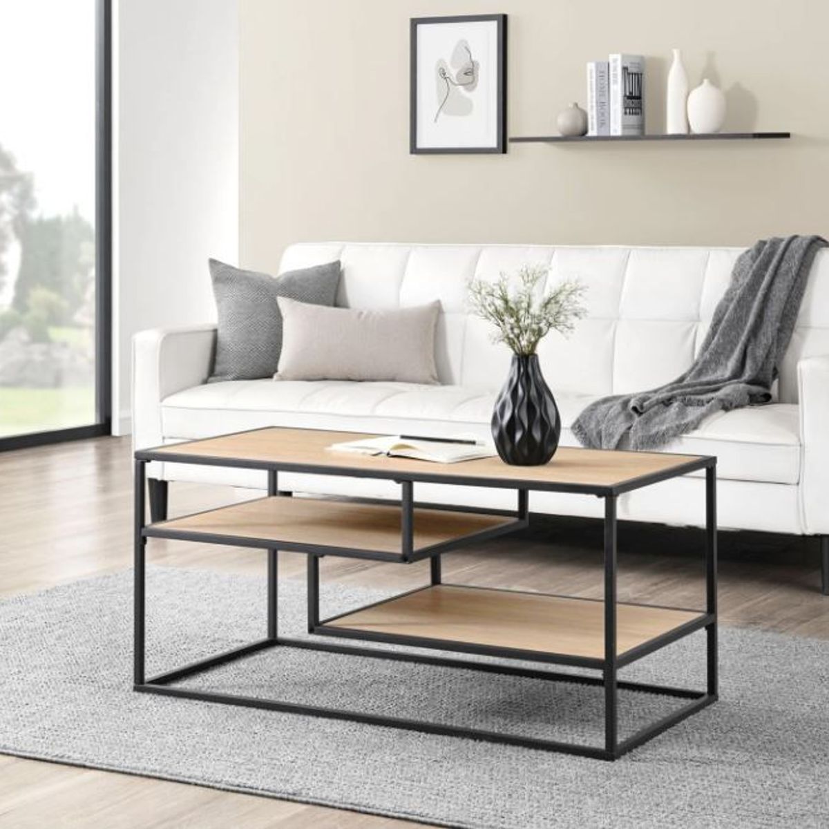 VENTITAS HOME - Mesa de Centro Industrial Corinne Ventitas Home Nácar