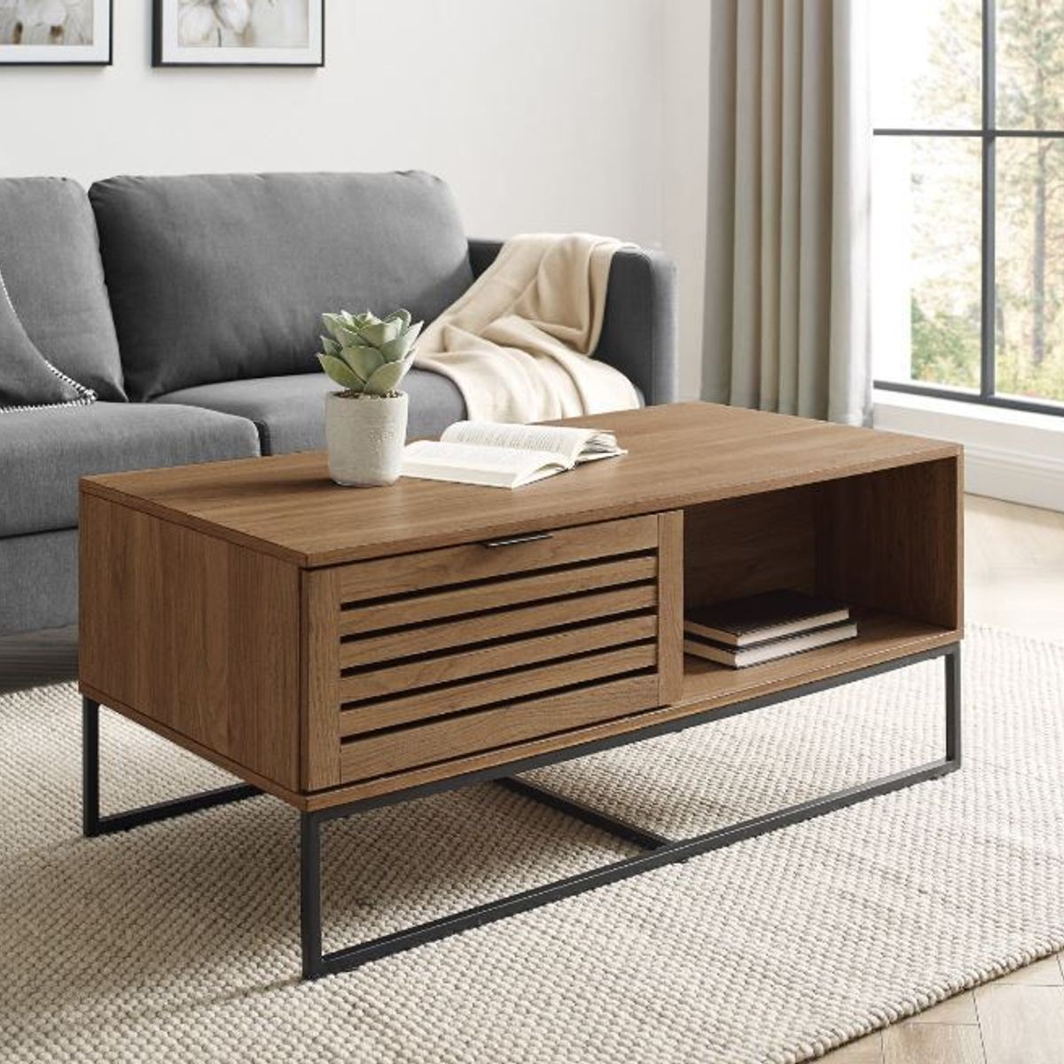 VENTITAS HOME - Mesa de Centro Industrial Rattina Ventitas Home Espresso