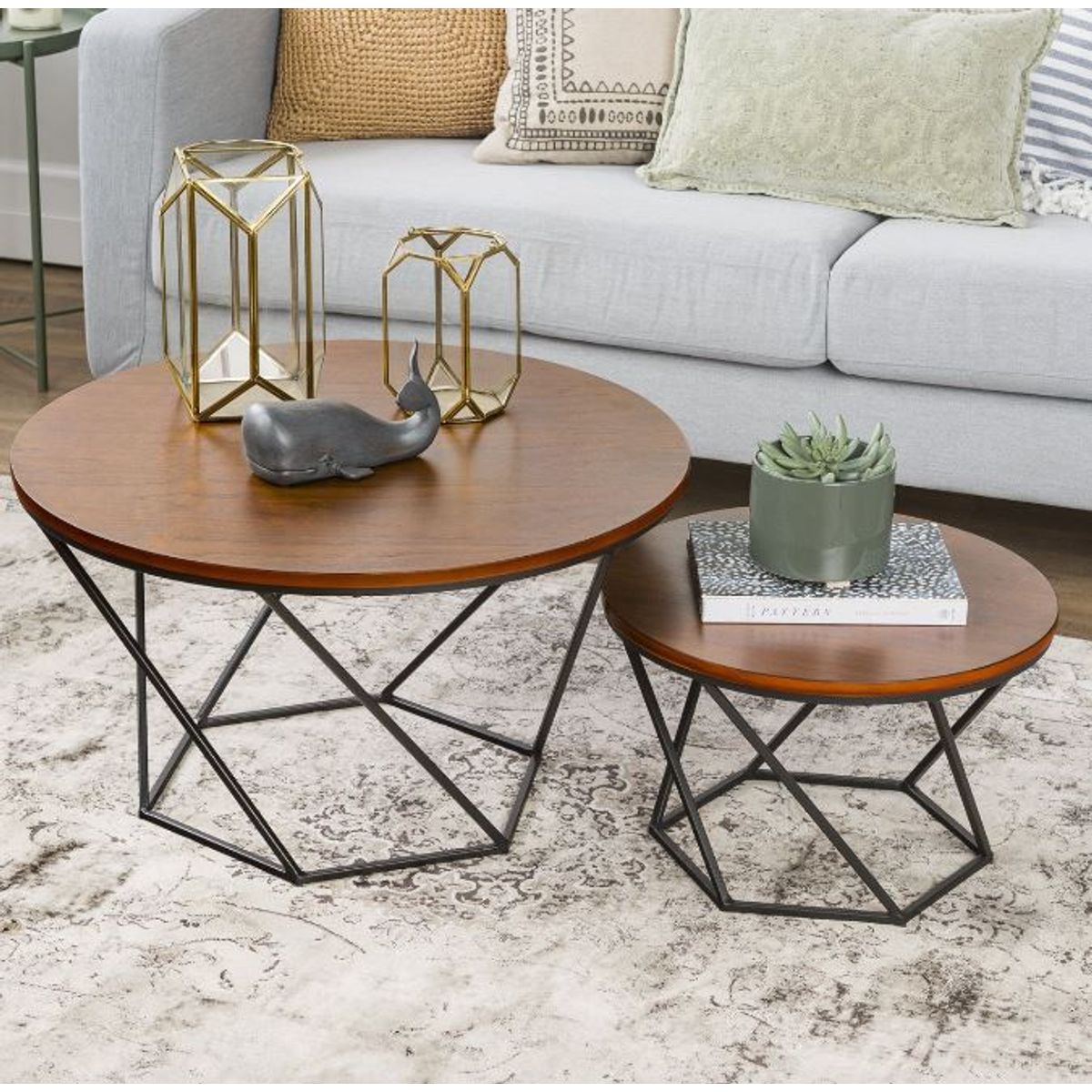 VENTITAS HOME - Mesa de Centro Londres Ventitas Home Cedro y Negro