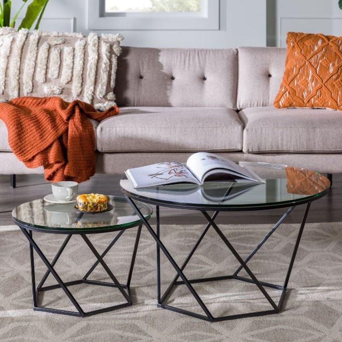 VENTITAS HOME - Mesa de Centro Vidrio Londres Ventitas Home Negro