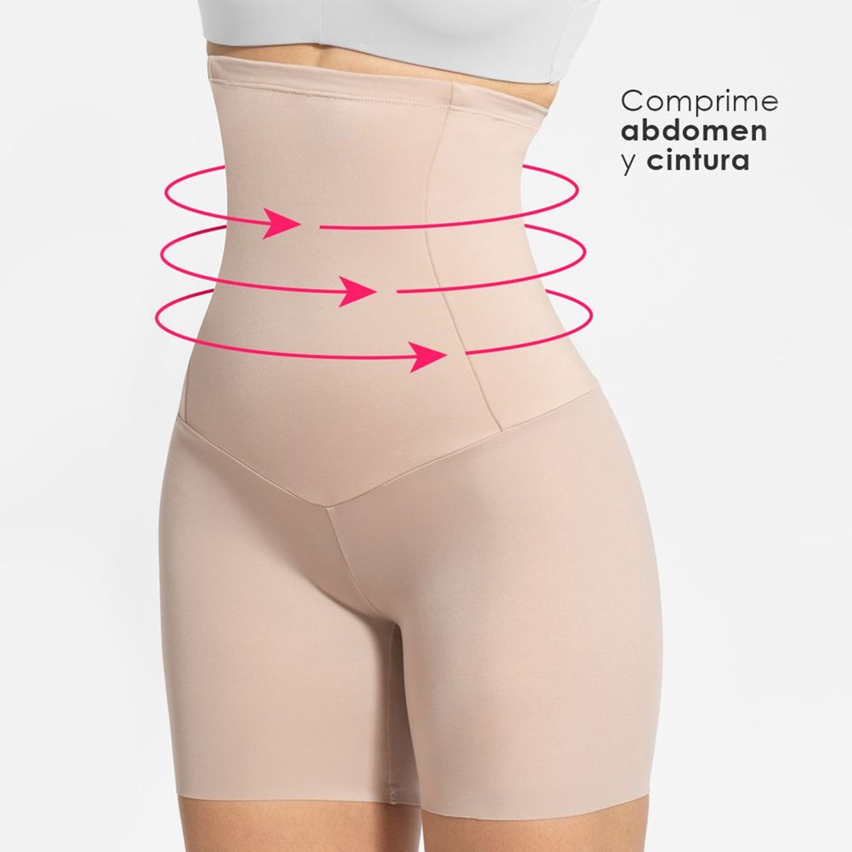 GENERICO - faja mujer moldeadora reductor de cintura abdomen y realce glúteos