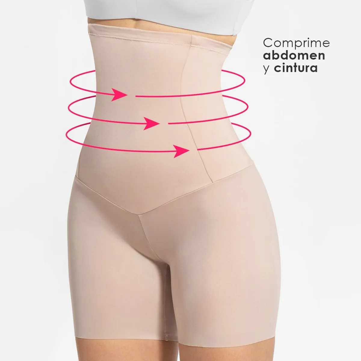 GENERICO - faja mujer moldeadora reductor de cintura abdomen y realce glúteos