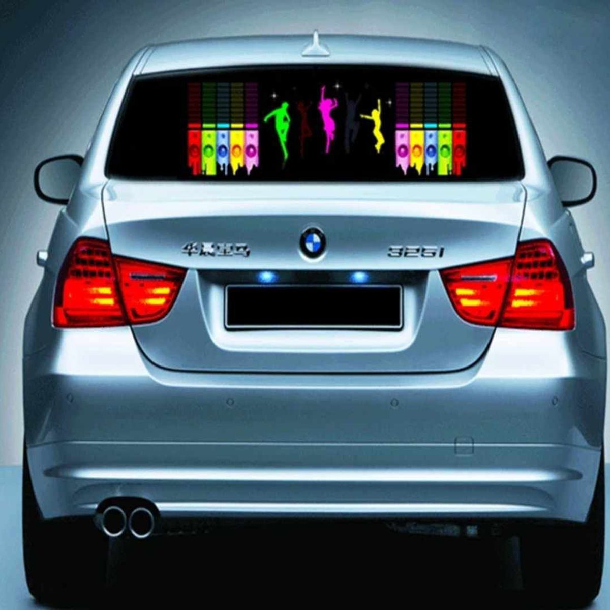 GENERICO - Luces LED Ritmicas Para Auto Camioneta SUV Ventana Trasera