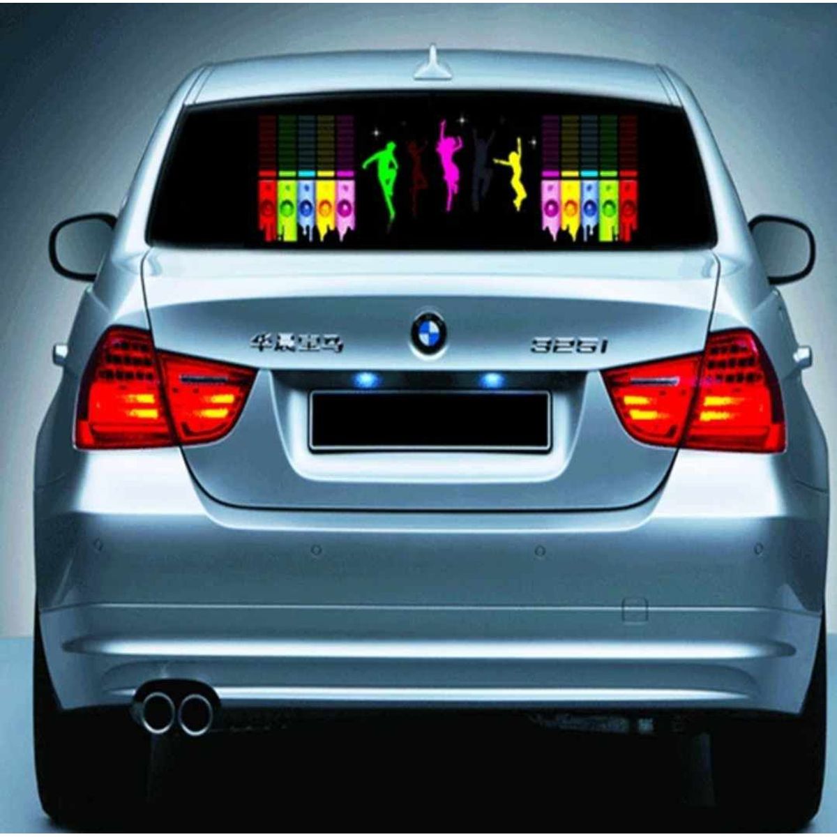 GENERICO - Luces LED Ritmicas Para Auto Camioneta SUV Ventana Trasera