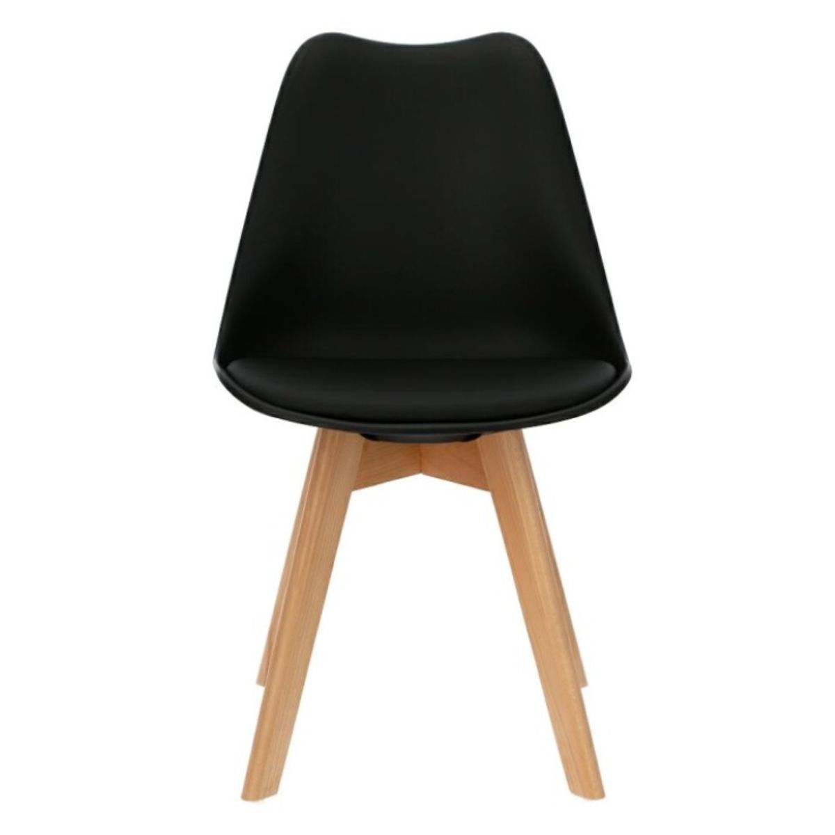 VENTITAS HOME - Silla Nórdica Larizza Negra Ventitas Home