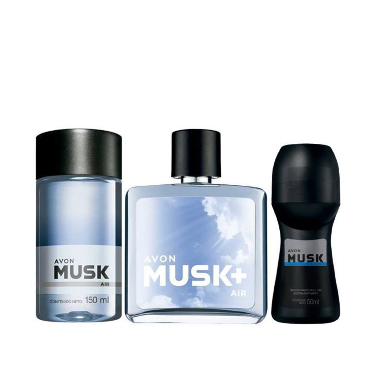 AVON - Musk Air Perfume de Hombre con Deo y Refresh Avon