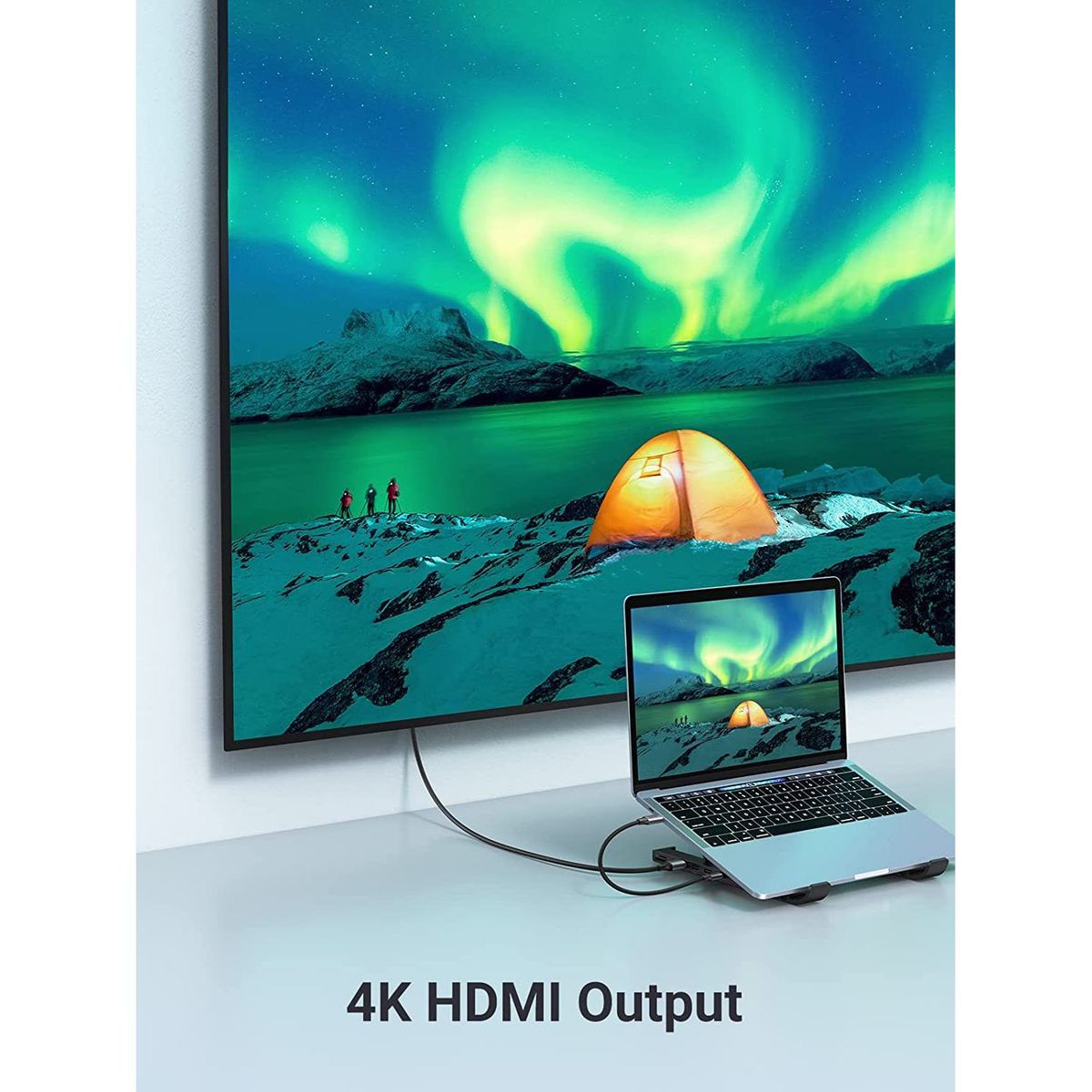 UGREEN - Ugreen Soporte + Docking CM359 Plegable USB-C 4K HDMI TF/SD 80551