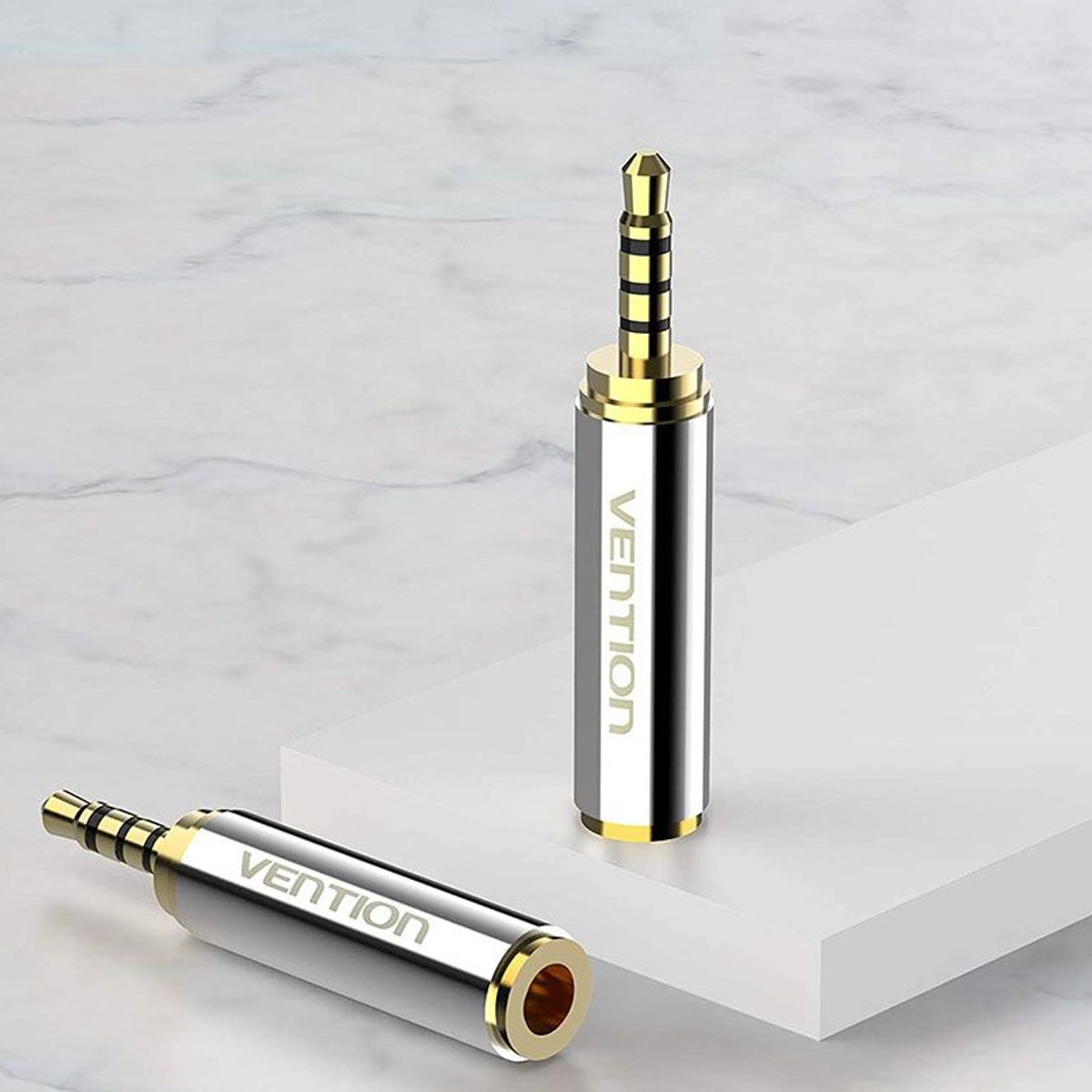 VENTION - Adaptador Audio Vention 25mm - 35mm Macho Hembra Trrs Pc HiFi