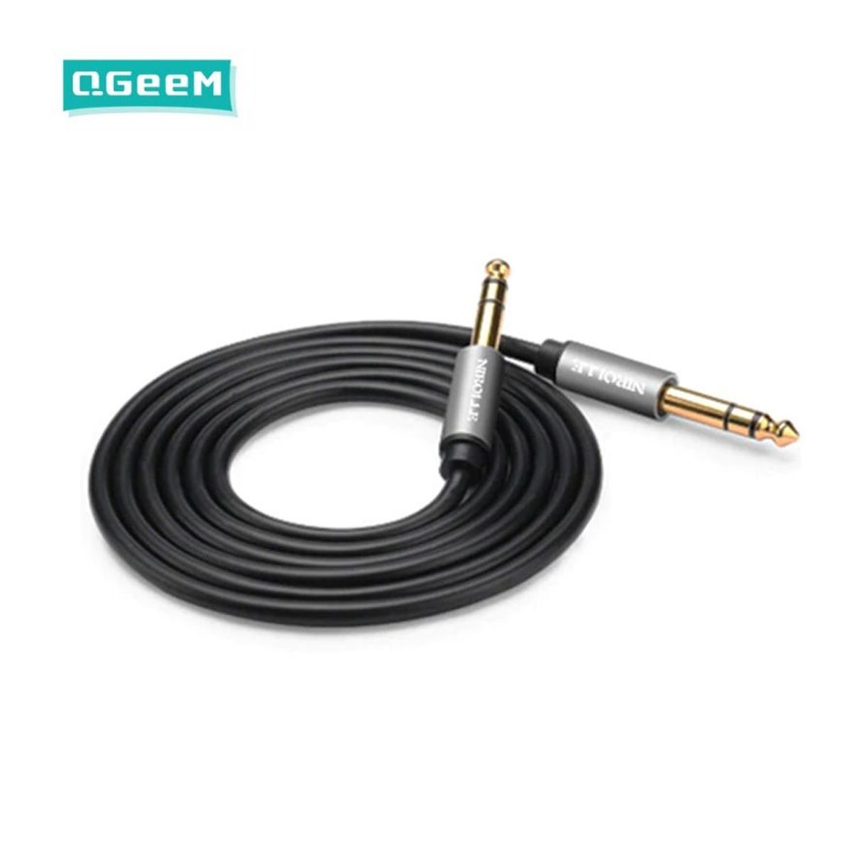 QGEEM - Cable 1m Macho Jack Estereo Pc Mp3 Guitarra 63mm 65mm TRS