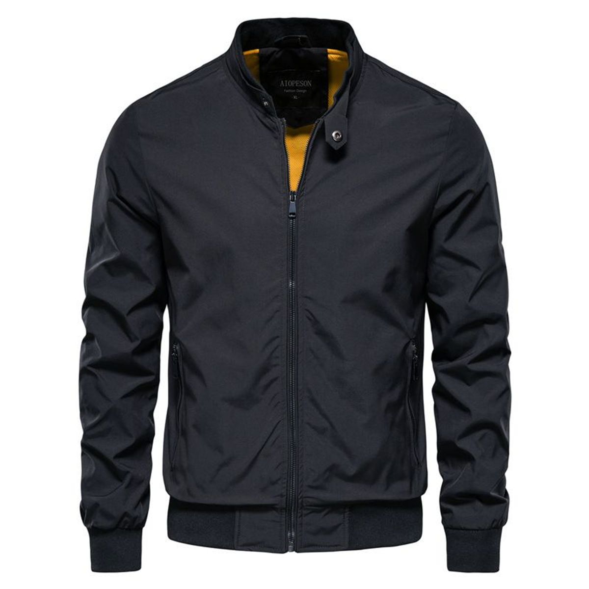 BLWOENS - Chaqueta Bomber Blwoens  Negra - Cierre Frontal Y Cuello Alto
