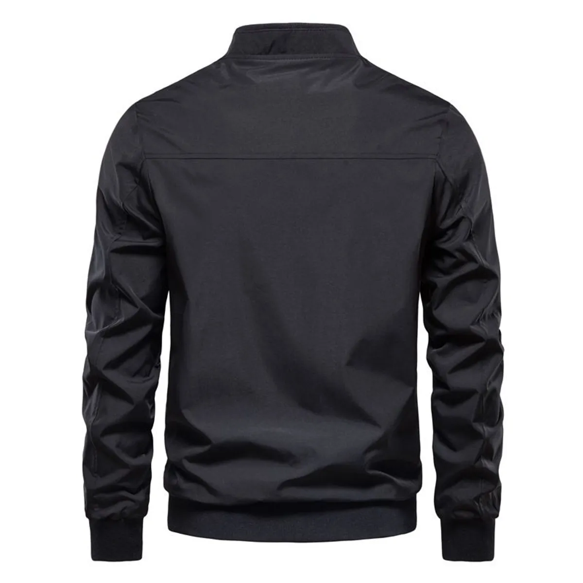 BLWOENS - Chaqueta Bomber Blwoens  Negra - Cierre Frontal Y Cuello Alto