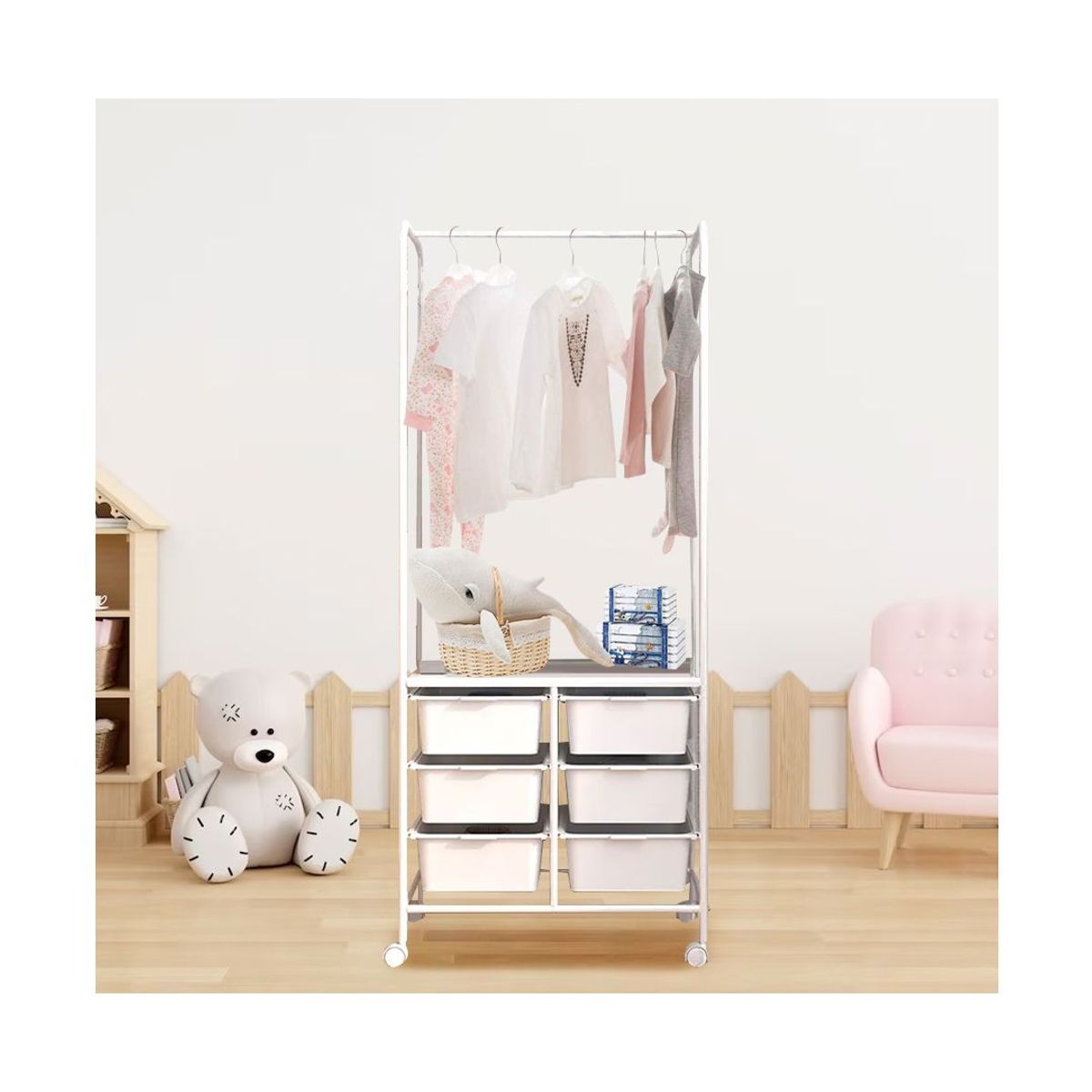 GENERICO - Mueble Estante Organizador Ropa Pañales Para Bebe Multiuso