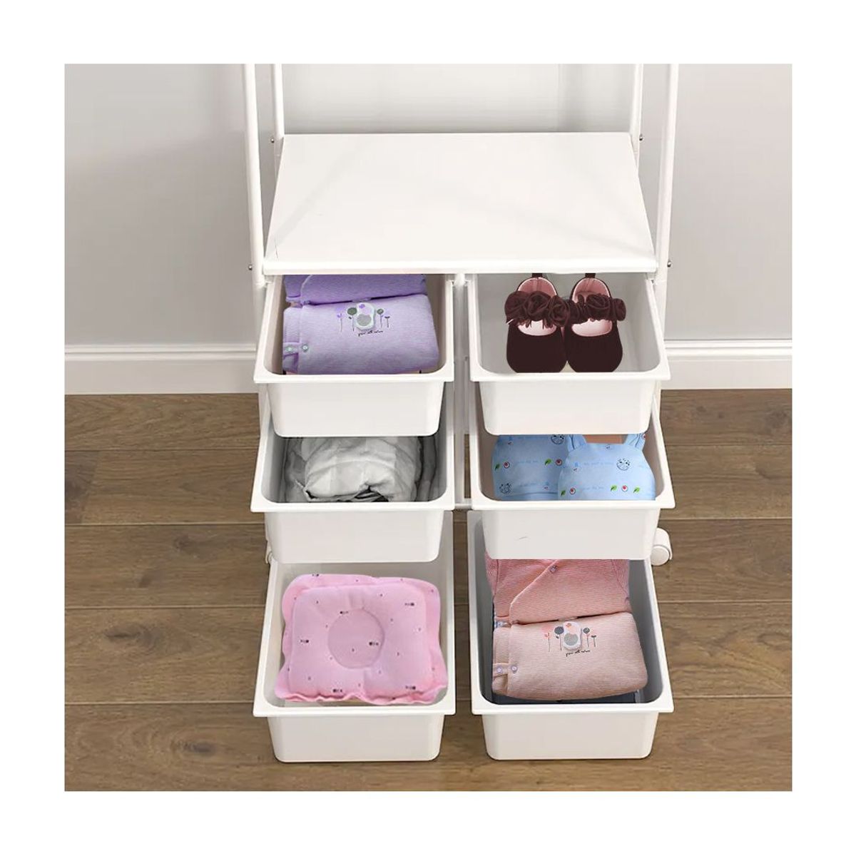 GENERICO - Mueble Estante Organizador Ropa Pañales Para Bebe Multiuso