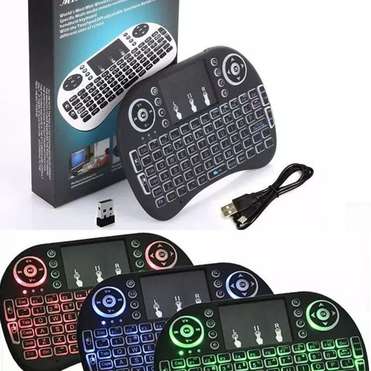 GENERICO - Mini Teclado Inalámbrico Para Smart Tv- Tv Box- Pc- Laptop