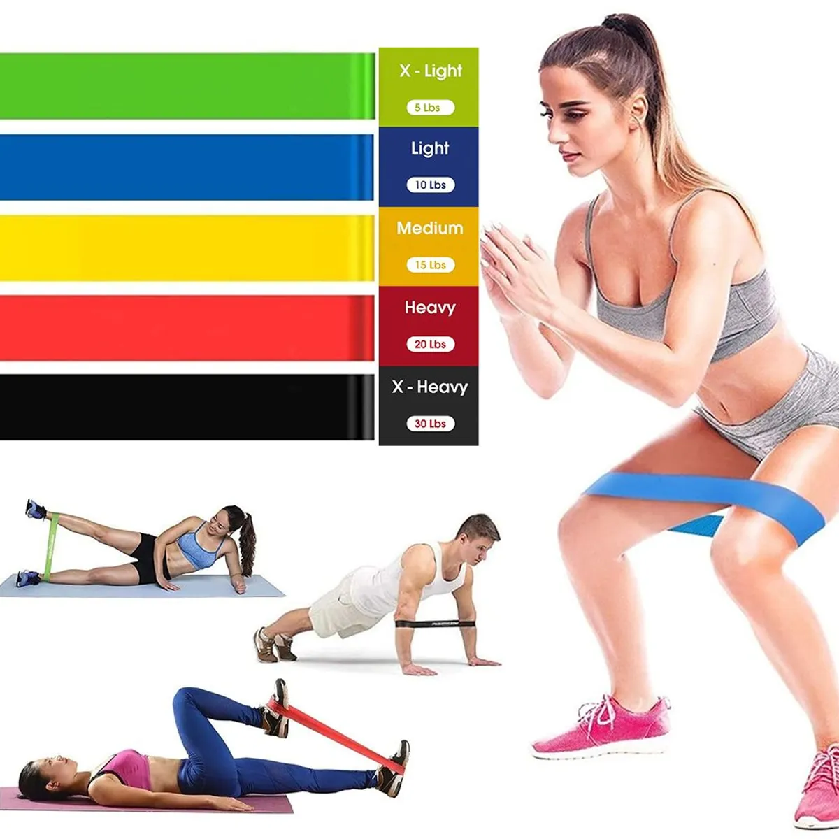 GENERICO - Bandas Elásticas 5 Niveles de Resistencia