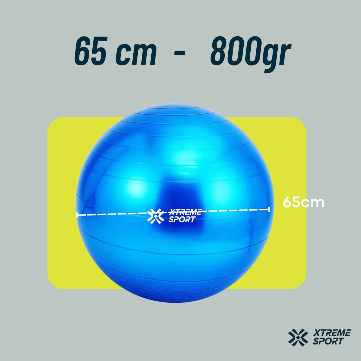 XTREME SPORT - Pelota Bobath yoga y pilates de 65 cm + inflador