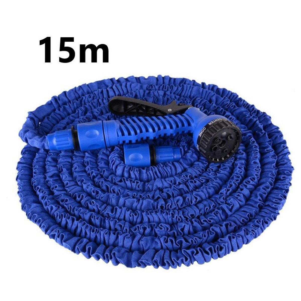 GENERICO - Manguera de 15m Retráctil y entendible con 7 tipos de chorro