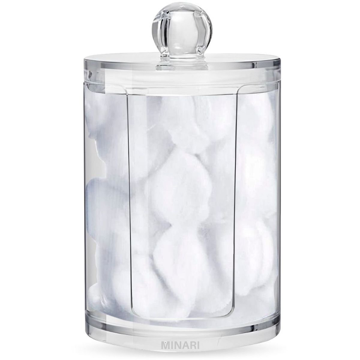 MINARI - Organizador Acrílico Dispensador de Algodón Maquillaje A160