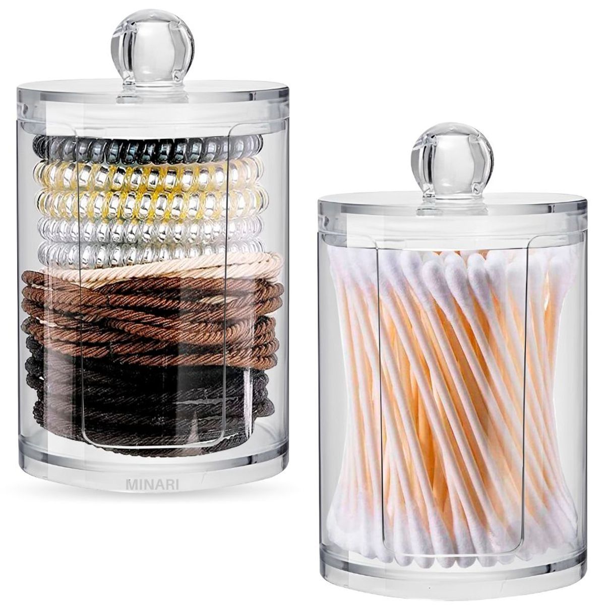 MINARI - Organizador Acrílico X2 Minari Multiuso Transparente Con Tapa