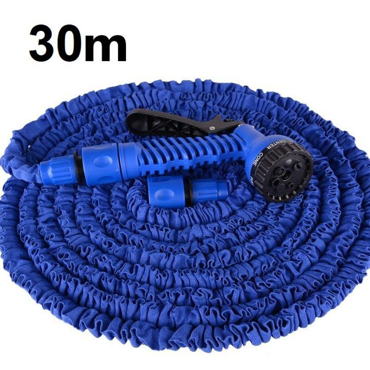 GENERICO - Manguera de 30m Retráctil y entendible con 7 tipos de chorro