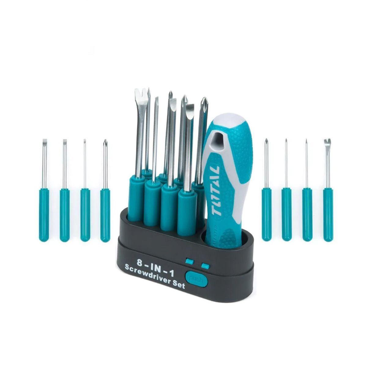 TOTAL TOOLS - SET ATORNILLADORES 9PCS INTERCAMBIABLE CR-V TOTAL - THT250906