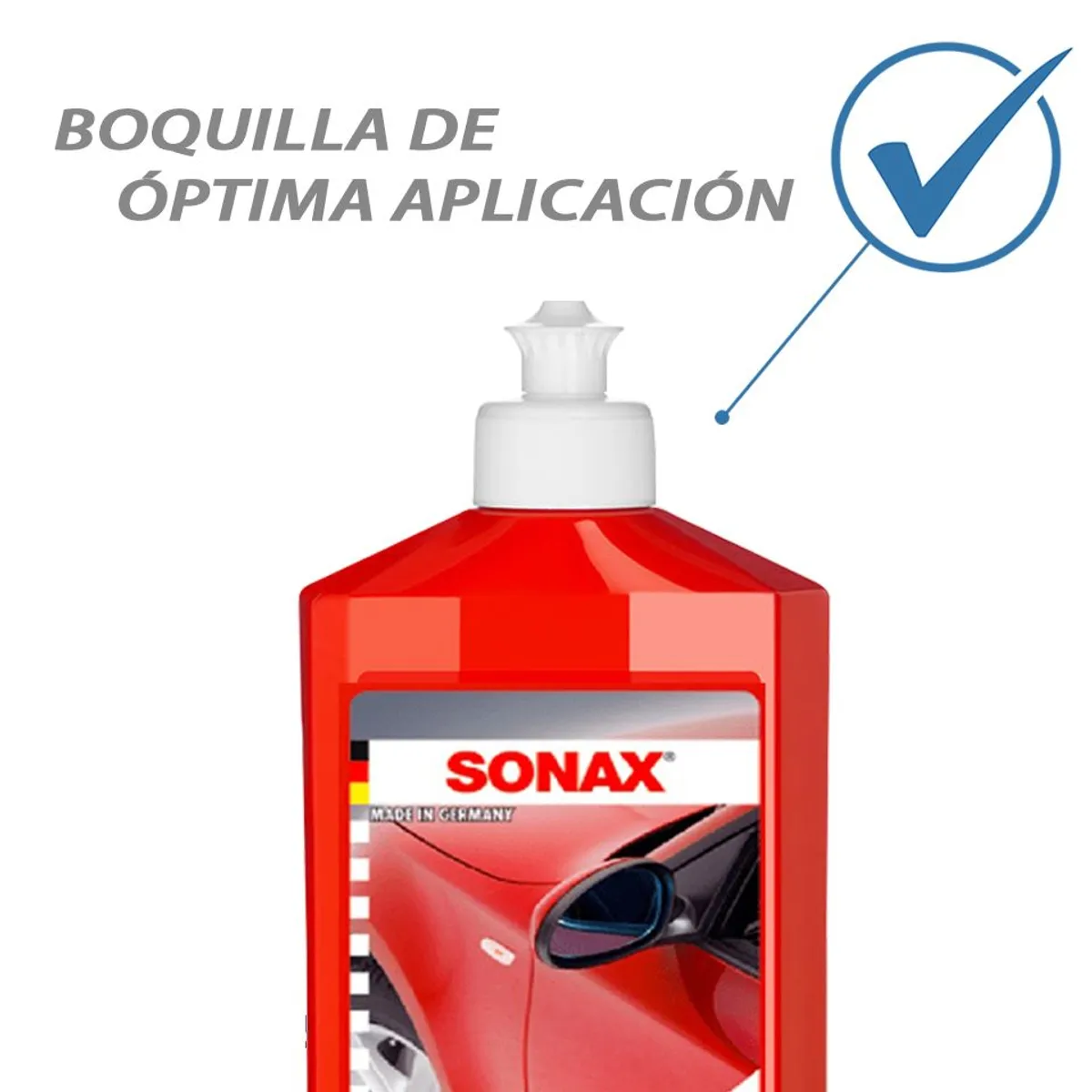 SONAX - Cera Liquida Neutral 500 ML colores Variados brillo pulidor