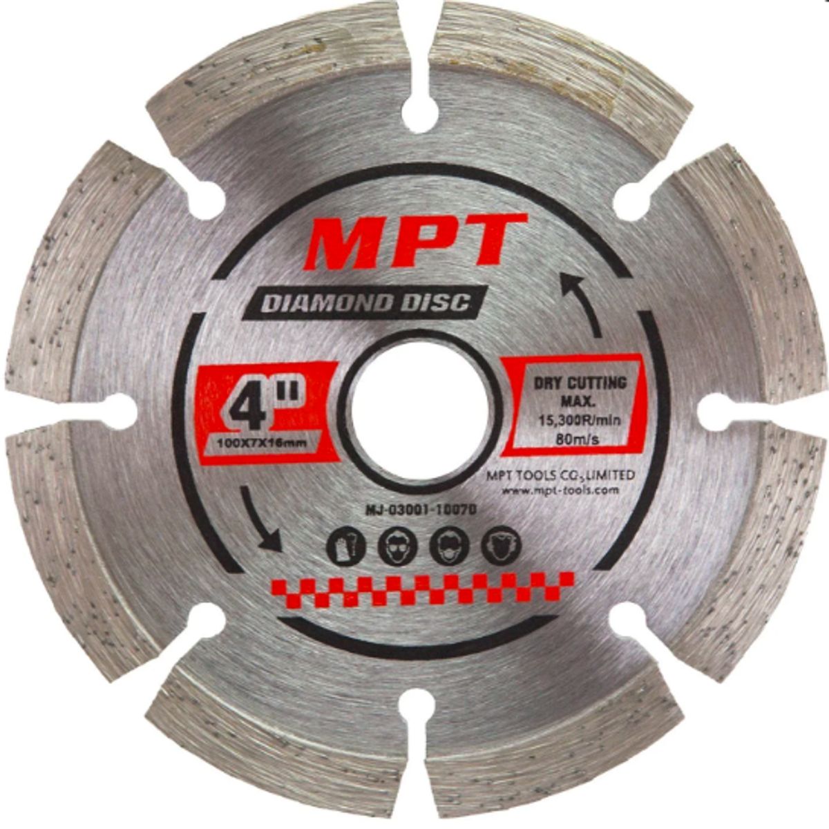 GENERICO - DISCO DIAMANTADO SEGMENTADO PARA CONCRETO PROFESIONAL 115MM MPT TOOLS
