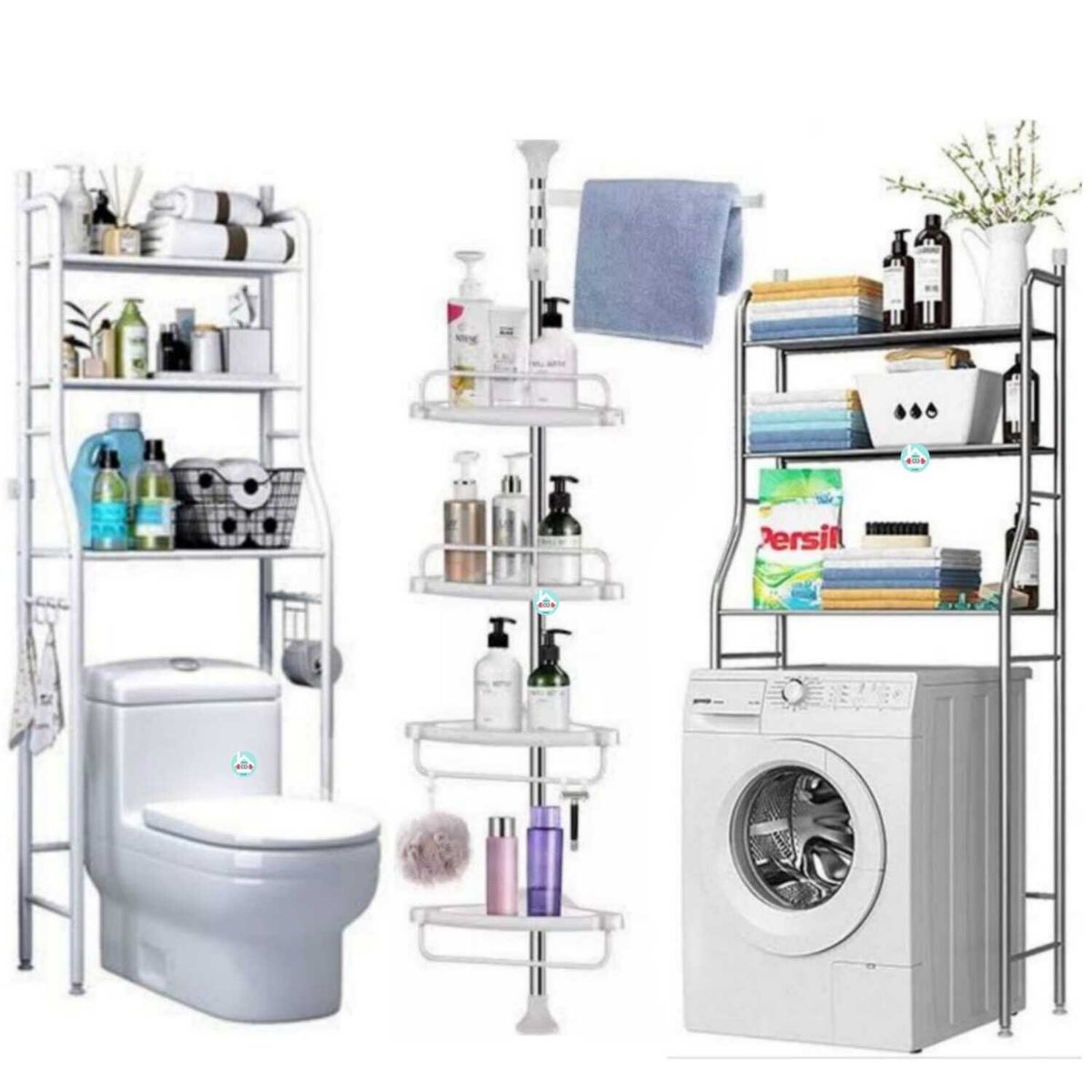 GENERICO - Organizador lavanderia  estante baño  esquinero