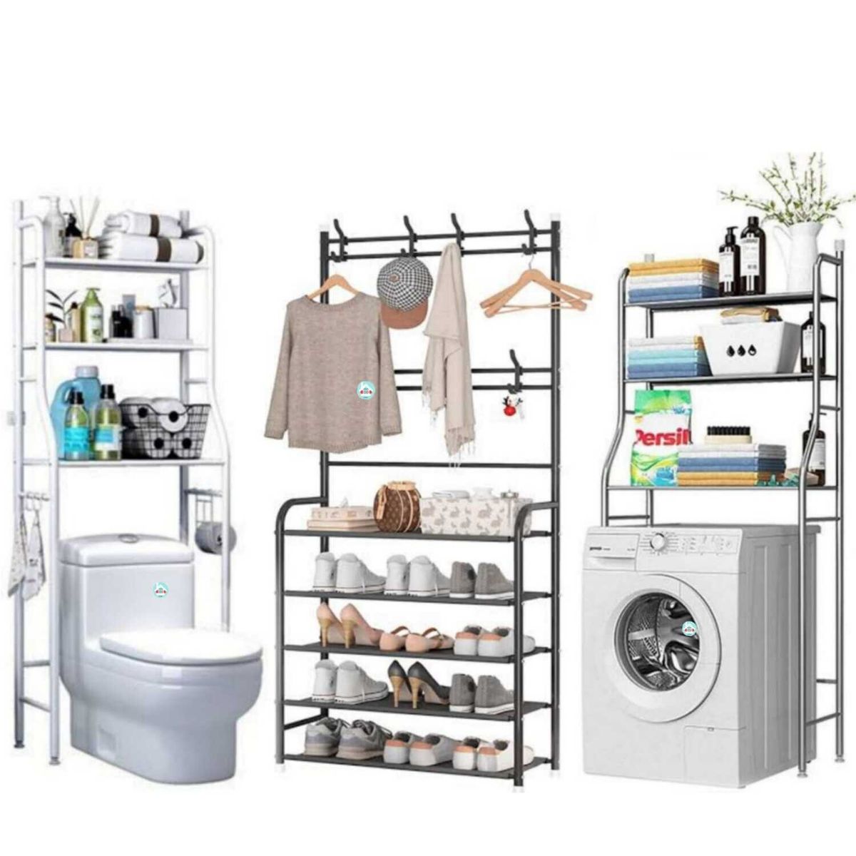 GENERICO - Organizador lavanderia  estante de baño  zapatera