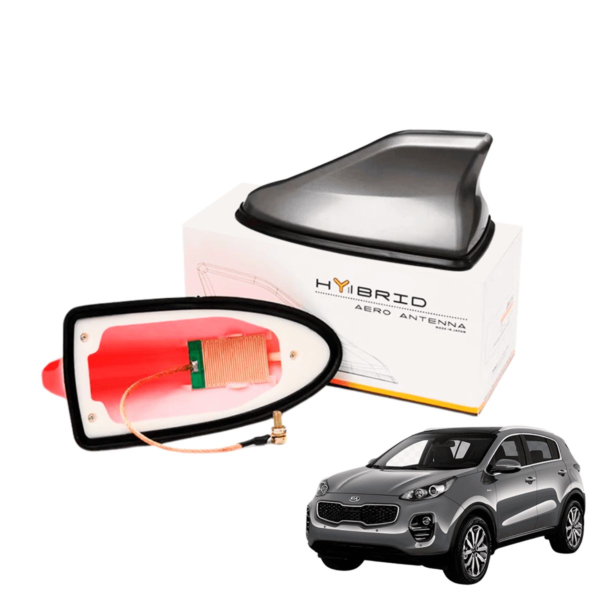 TECGO - Antena De Auto tiburon AMFM stereo decorativa tuning