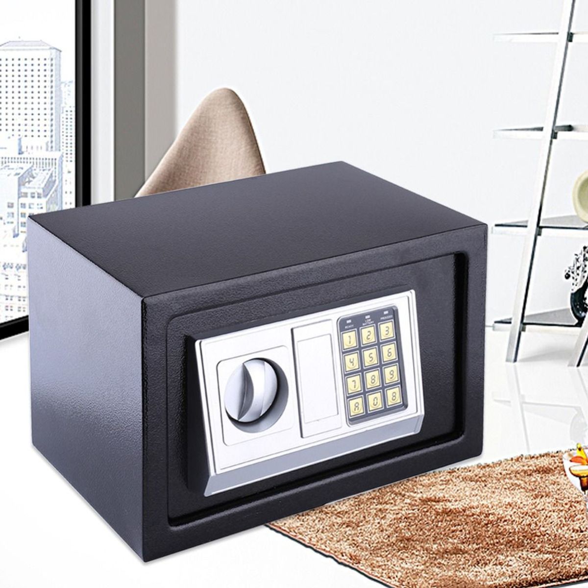 OEM - Caja Fuerte 16L de Seguridad smarth con Clave y Llave