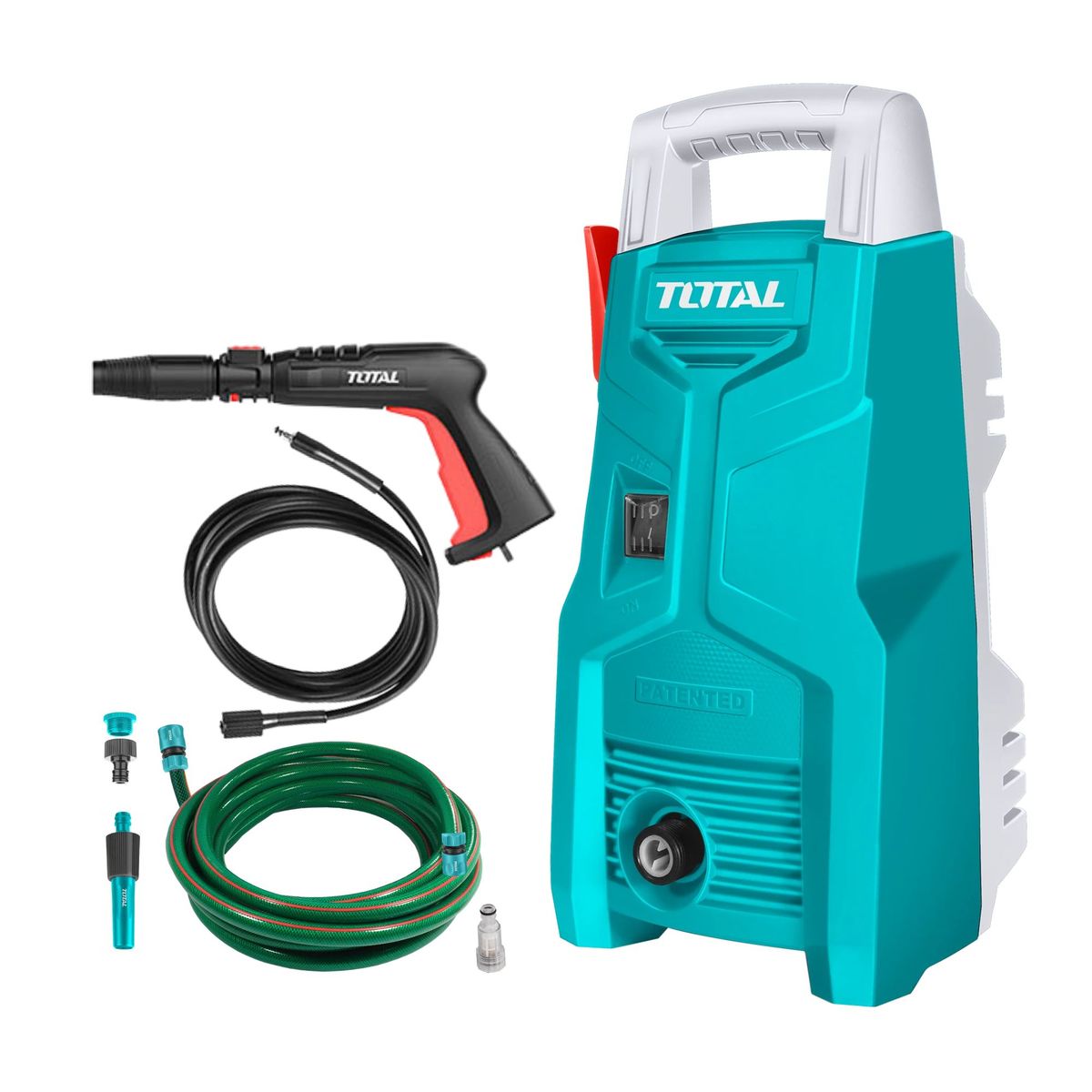 TOTAL TOOLS - Hidrolavadora Total 1200W Incluye manguera 5m