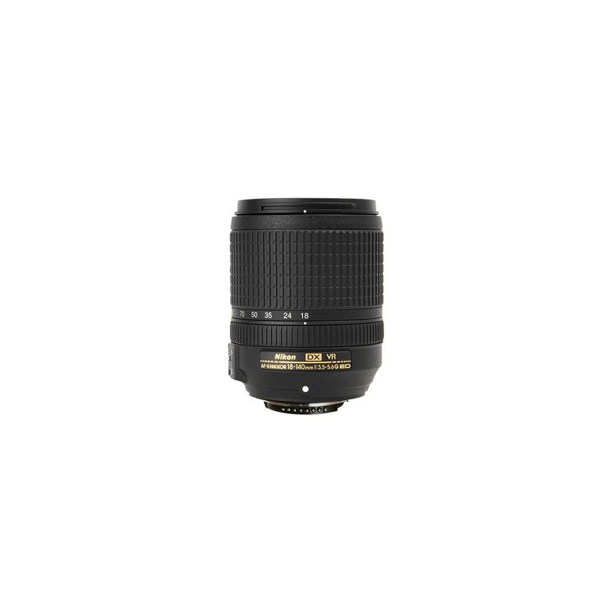 NIKON - Nikon AF-S DX NIKKOR 18-140mm f/3.5-5.6G ED VR Lente (Sin Caja Original) - Negro