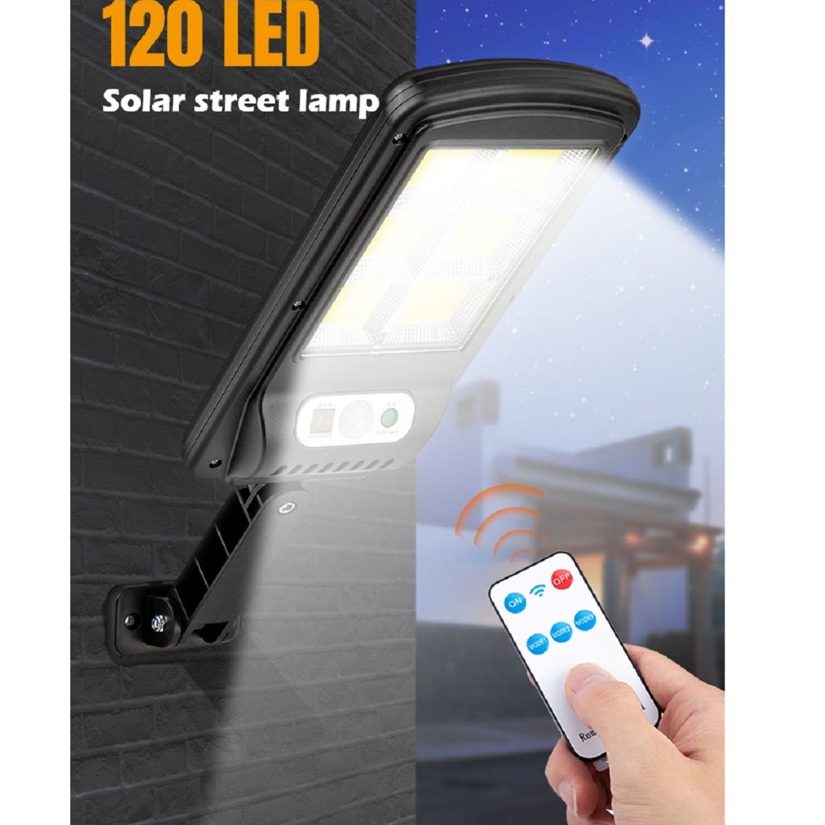 SEISA - Reflector Linterna recargable Con Panel Solar Exterior KQ-D01