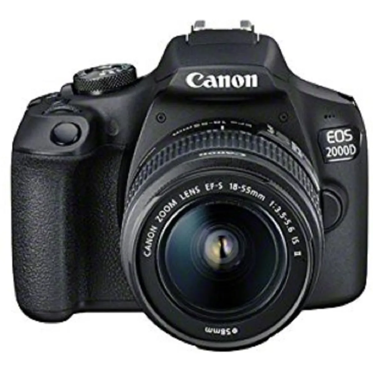 CANON - Canon EOS 2000D DSLR Cámara Con 18-55mm f/3.5-5.6 IS II Lente - Negro