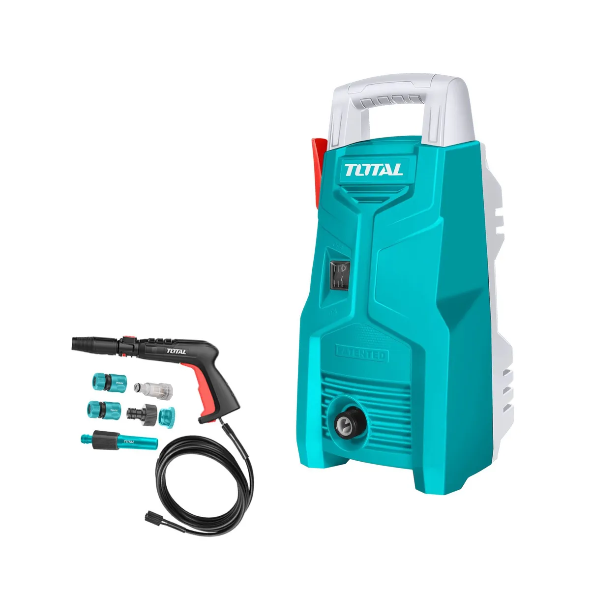 TOTAL TOOLS - Hidrolavadora Total 1200W alta presión 1300PSI