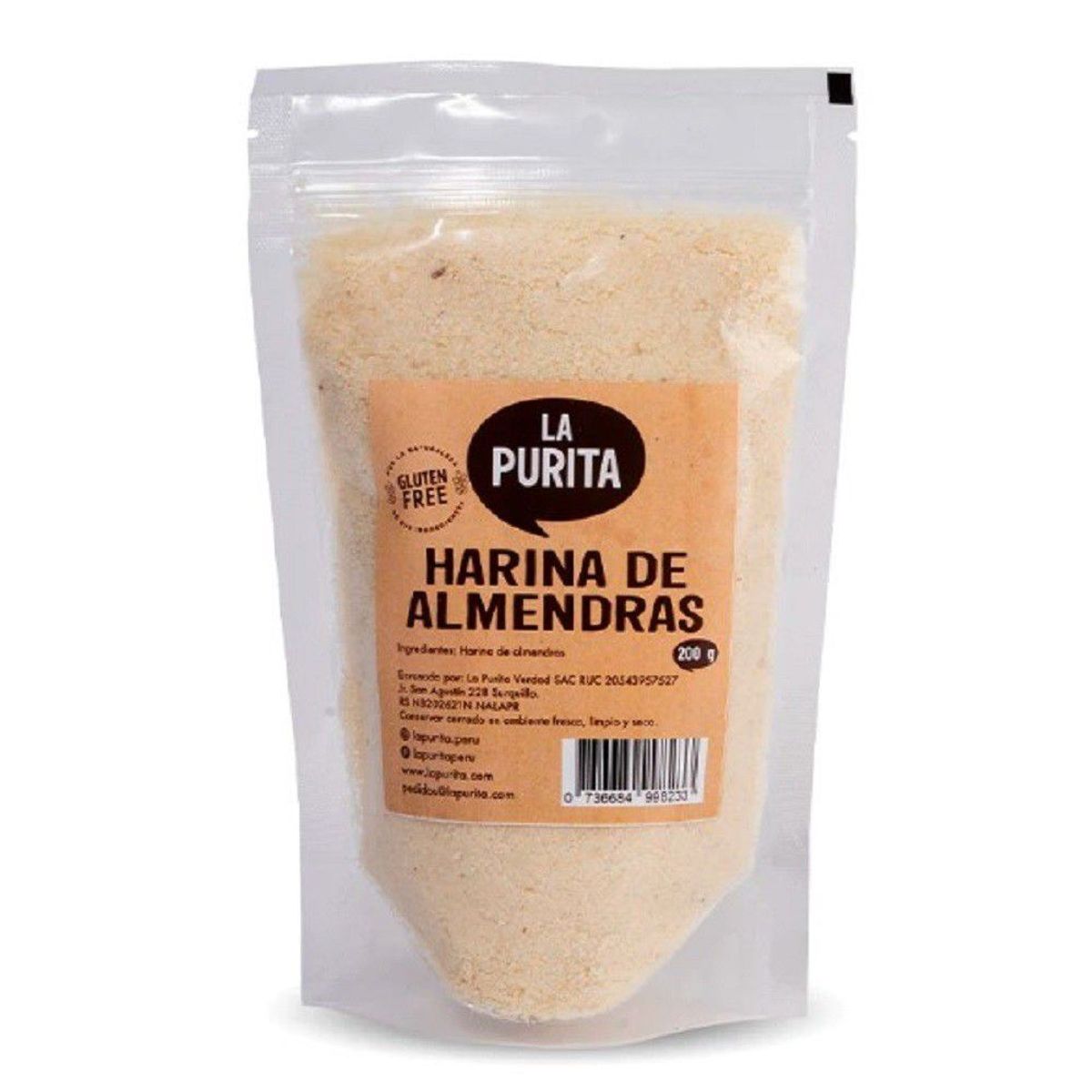 ECO ORIGEN - Harina de Almendras x 200 g - La purita