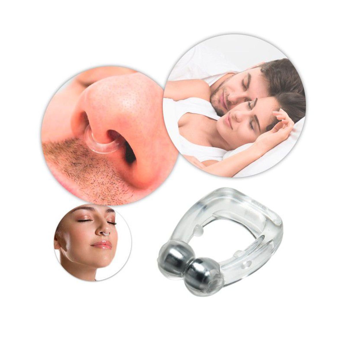 GENERICO - Clip para los Ronquidos de Silicona imantado